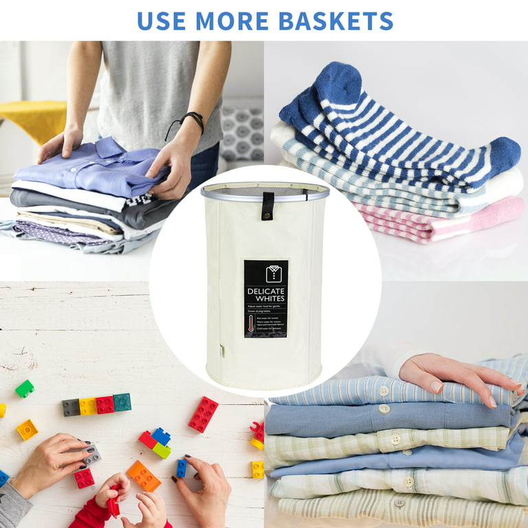 OCHINE 20 Gallon Large Laundry Basket with Non-slip Wheels , Fabric tall Laundry  Hamper, Foldable Laundry Bag Washing Bin 