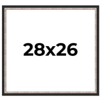 28x26 Frame Silver Real Wood Picture Frame Width 1.25 Inches | Interior Frame Depth 0.75 Inches |