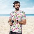 thumbnail image 4 of Wukai Cute Flamingo Print Men's Short-Sleeved Mesh T-Shirt,Quick-Dry Short Sleeve Workout T-Shirt-X-Large, 4 of 8