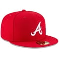 thumbnail image 3 of Men's New Era Red Atlanta Braves Fashion Color Basic 59FIFTY Fitted Hat, 3 of 5