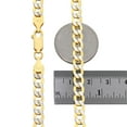 thumbnail image 4 of Nuragold 10k Real Yellow Gold Cuban Curb Link 6.5mm Diamond Cut Pave Chain Necklace (18"-30") Two Tone Italian Jewelry for Men, 4 of 6