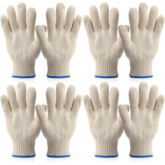 ZDWQFA 4 Pairs Oven Heat Resistant Gloves for Cooking Grilling BBQ Baking Mitts Thick Kitchen Gloves Temperature up to 480 Degrees