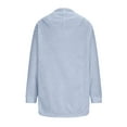 thumbnail image 5 of Women's Fuzzy Tunic Sweater Hoodies Long Sleeve Fluffy Plush Inrregular Hem Hooded Pullover Winter Tops (XL, Sky Blue), 5 of 7