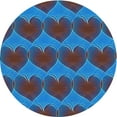 thumbnail image 1 of Ahgly Tapis Rond Lavable en Machine Intérieur Transitionnel Prune Violet, 4 Pieds Rond, 1 of 7