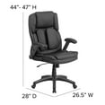 thumbnail image 5 of Flash Furniture Extreme Comfort High Back Black LeatherSoft Executive Swivel Ergonomic Office Chair with Flip-Up Arms, 5 of 12