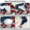 thumbnail image 7 of Floral American Flag 16x24 Flannel Bath Mat for Bathroom, Anti-Slip Backing Soft Bathroom Rug, Washable Water Absorbent Mat, 7 of 7