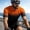 Orange, variant on COSFO Summer Mens Tshirts Gradient Athletic Short Sleeve Bike Graphic Tees Mock Neck Quick Dry Skinny Full Zip Tops