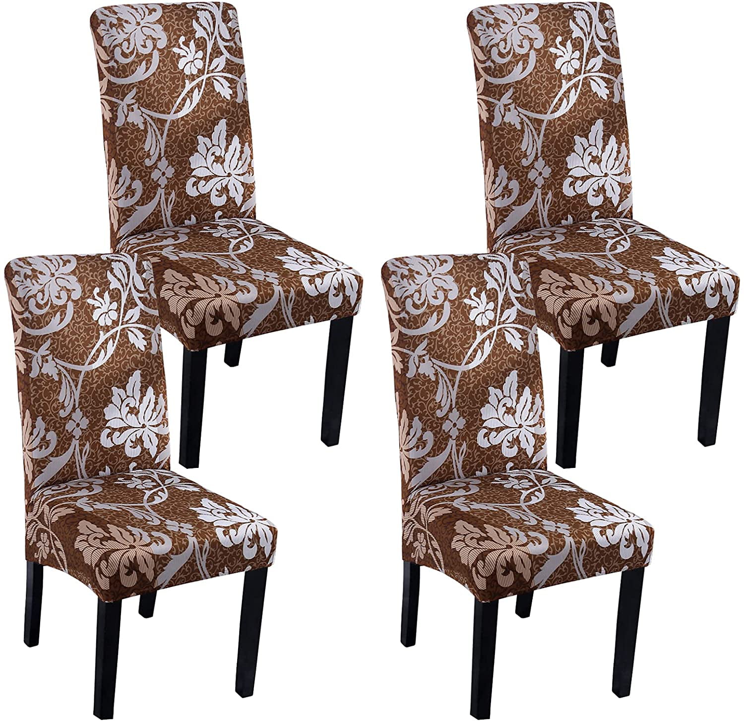 4PCS Dining Chair Seat Covers Slip Stretch Wedding Banquet Party Removable Home 