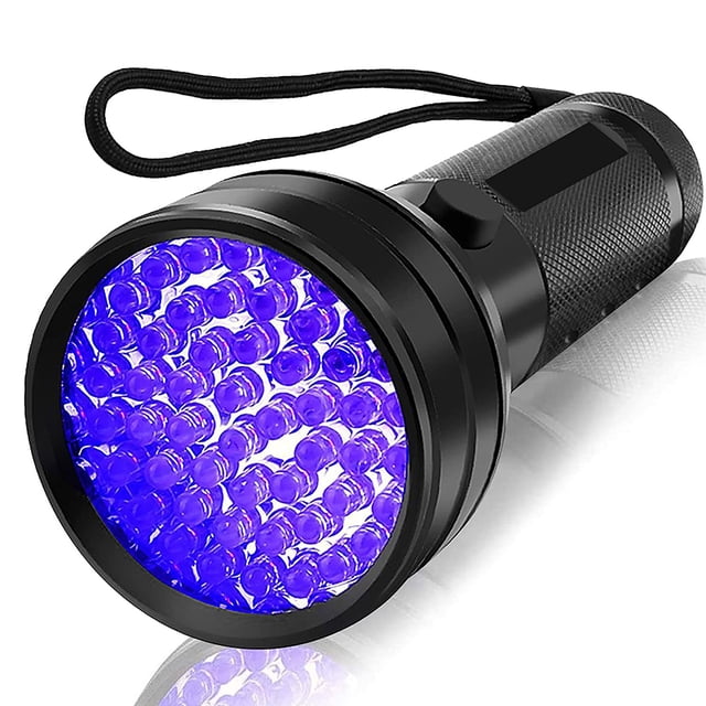 Lámpara de esterilización UV violeta 51LED, detección de agente fluorescente 395 linterna externa