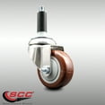 thumbnail image 2 of 3.5 Inch 316SS Maroon Polyurethane Wheel Swivel 3/4 Inch Expanding Stem Caster, 2 of 2