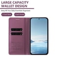 thumbnail image 3 of For Google Pixel 10a 6.3" 【RFID Blocking 】Protective Purse Case Double Butterfly Strong Magnetic Attachment/Closure, Card Slots/Pocket, PU Leather Flip Wallet Case,Violet,For Google Pixel 10a, 3 of 7