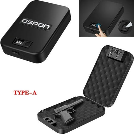 Biometric Gun Safe for Handgun Pistols Stores 50+ Fingerprints Quick-Access with Fingerprint TYPE-A