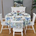 thumbnail image 2 of Pioneer Flower Floral Print Pattern Round Tablecloth 60"x60",Wrinkle Wipeable Table Cloth for Kitchen Dining Room Picnic Patio Party, 2 of 6