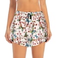 thumbnail image 2 of Vsdgher Floral With Butterflies Print Women's Running Double Layer Shorts High Waisted with Pockets Elastic Yoga Workout Athletic Gym Sports, 2 of 8