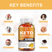 Minch Keto BHB 20000mg Gummies Weight Managerment Fat Burning Diet Supplement, 60 Count