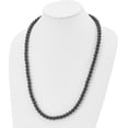 thumbnail image 4 of Chisel Stainless Steel Brushed with Black Agate and Antiqued Lock Necklace - 27" Chain, 4 of 9