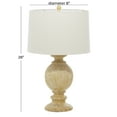 thumbnail image 4 of DecMode 28" Light Brown Table Lamp with White Linen Shade (2 Count), 4 of 8
