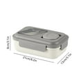 thumbnail image 3 of Bento Lunch Box Adult Stackable 3 Compartment Plastic Container Microwave Safe Leak Proof For Work And Study 21 cm x 13 cm x 8 cm, 3 of 6