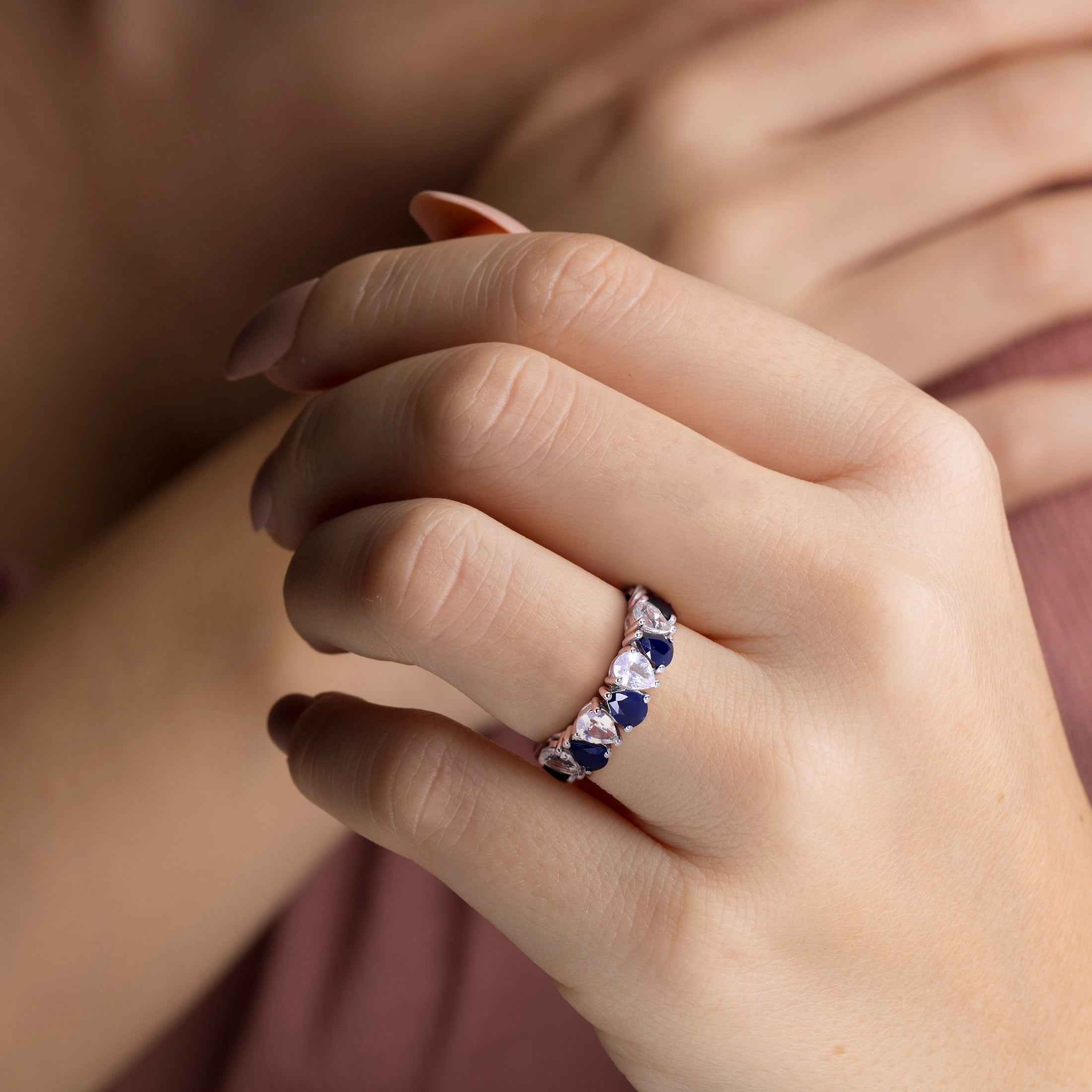 Everly Women's Sapphire 14k White Gold Ring