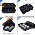 thumbnail image 3 of Bandeja de cubitos de hielo extragrande con tapa (paquete de 2) | Bandejas de cubitos de hielo de silicona jumbo sin BPA con tapa para congelador | Rinde 6 moldes cuadrados grandes para whisky,, 3 of 5