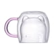 thumbnail image 4 of Vaso de vidrio soplado a mano de 280 ml, antiescaldamiento, para capuchino, cóctel, color blanco Linea blanca, 4 of 9