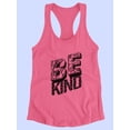 thumbnail image 3 of Be Kind Craquelure Racerback Tank Women -Image by Shutterstock, Female Small, 3 of 4