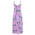 thumbnail image 4 of Qiopertar Robe d'Été Imprimée Décontractée Sans Manches Col en V pour Femmes en Solde Livraison Gratuite à Moins de 5$ jusqu'à 90 % de Réduction, 4 of 5