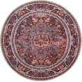 thumbnail image 1 of Unique Loom Revival Medallion Dark Color Rug 5' x 5' Round Burgundy/Black, 1 of 2
