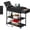 Black, variant on YN Narrow Side Table with Charging Station, Couch Side Table for Living Room, Narrow End Table for Bedroom with Fabric Drawer, USB Ports and Power Outlets, Samll Nightstand Tables, White