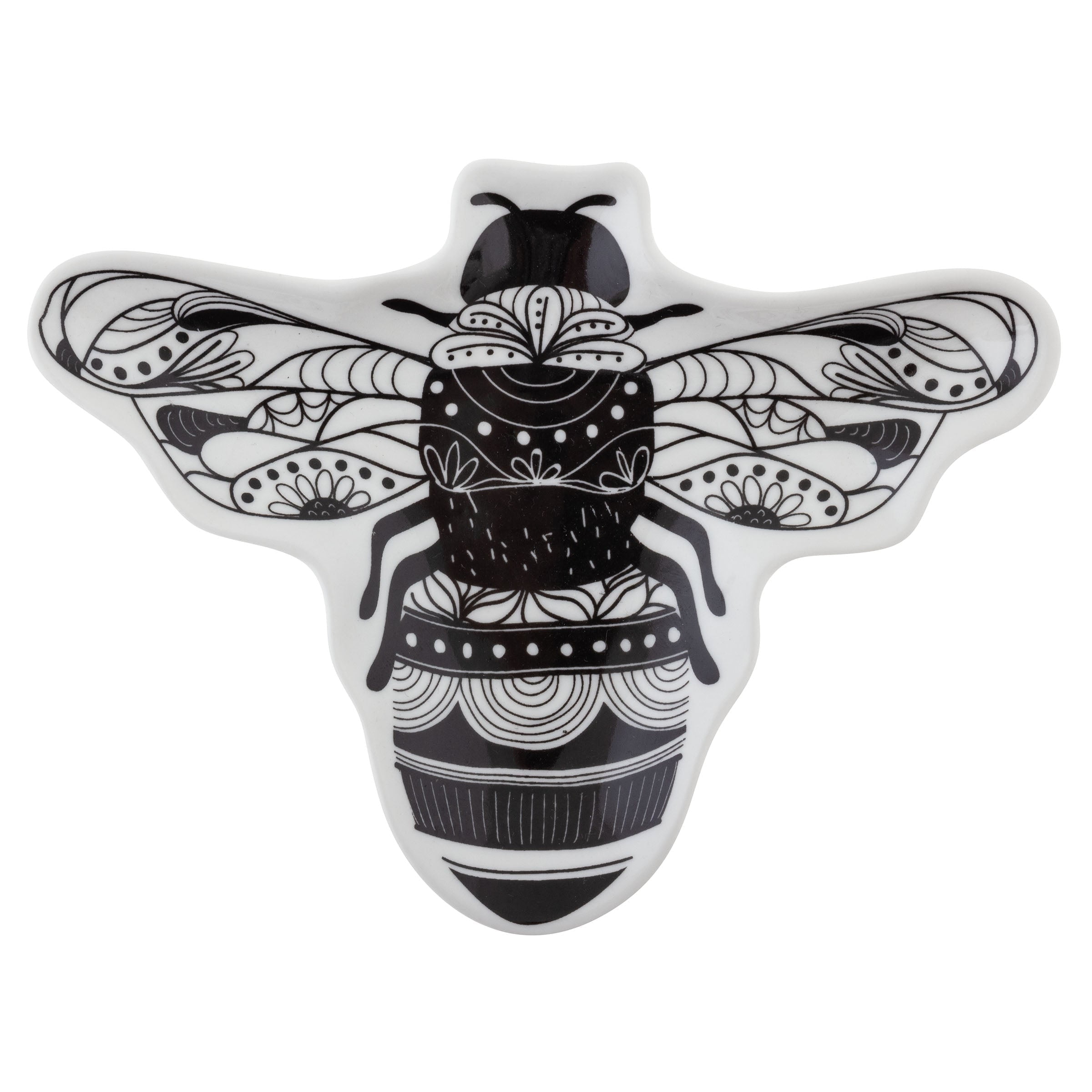 Black & White Dog Trinket Dish – Stylish Tray For Jewelry, Keys & Decor