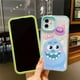 thumbnail image 4 of cartoon monsters university green big eye funda transparente para iphone 12 11 pro max xr 7 plus 13 pro max 3 en 1 marco flexible suave tpu cubierta trasera, 4 of 4