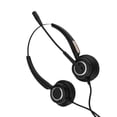 thumbnail image 1 of Black Call Center Headphones, Light Weight Headset With Microphone USB, Desktop Box For Computer Office Telephone, 1 of 8