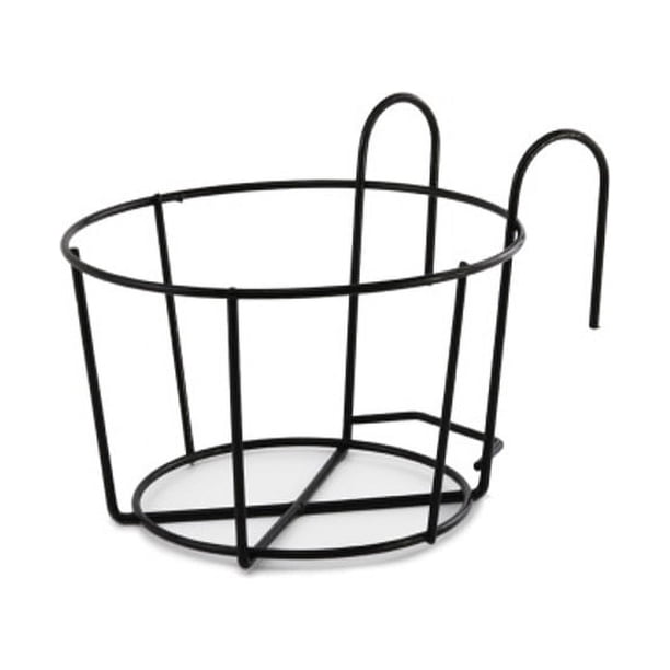 Soporte de flores barandilla de hierro forjado balcón redondo colgante rosa verde maceta carnosa planta colgante soporte de flores