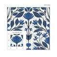 thumbnail image 3 of NextWall  Folk Floral Peel and Stick Wallpaper 20.5 in. W x 18 ft. L - Blue Sapphire & Pavestone, 3 of 8