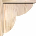 thumbnail image 3 of 5 1/2"W x 14"D x 14"H Crestline Smooth Corbel w/Backplate, Douglas Fir, 3 of 9