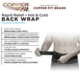 Copper Fit® Unisex Rapid Relief Back Support Brace with Hot/Cold