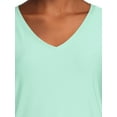 thumbnail image 4 of No Boundaries Women's Junior's Brushed V-Neck Short Sleeve T-Shirt, 4 of 5
