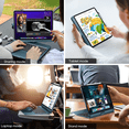 thumbnail image 4 of Pekarejue Keyboard Case for Apple iPad Pro 12.9-inch 2022 6th 5th 4th 3rd Generation: Smart Trackpad RGB Backlight, 360 Rotatable Cover and Pencil Holder for Apple iPad Pro 12.9 inch Navy Blue, 4 of 7