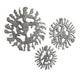 thumbnail image 6 of DecMode Silver Aluminum Sunburst Wall Decor with Textured Pattern (3 Count), 6 of 8