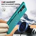 thumbnail image 5 of Allytech  Magnetic Clasp Wallet Case for Samsung Galaxy S24 Plus with 3 Card Holder, Compatible with Magnetic Car Mount, Premium PU Leather Kickstand Soft TPU Frame Shockproof Case, Green, 5 of 9