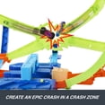 thumbnail image 4 of Hot Wheels Stunt Tracks Hypersphere Crash with Motorized Booster, Loop and 1 Die-Cast Car 1:64 Scale, 4 of 7