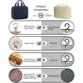 thumbnail image 4 of Toiletry Bag Travel Bag with Hanging Hook, Water-resistant Makeup Cosmetic Bag Travel Organizer for Accessories, Shampoo, Full-size Container, Toiletries, 4 of 6