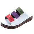 thumbnail image 2 of Sandalias informales de moda de verano para mujer, zapatos informales planos de Color sólido con escapatoria Wmkox8yii hj789, 2 of 3