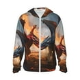 thumbnail image 1 of KLL Imprimé Dragon de Lave Veste à Capuche Extérieure Protection Solaire UPF 50+ pour Hommes et Femmes Manches Longues Pêche Randonnée Performance Chemise-TTG, 1 of 7