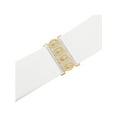 thumbnail image 2 of INSPIRE CHIC Women's Interlock Buckle Stretchy Belts Fashion Vintage Elastic Waistband for Dresses Coats 75x6cm/29.5x2.4" White, 2 of 7