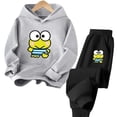 thumbnail image 4 of Conjunto de sudadera con capucha deportiva para niños y niñas de 3 a 14 años con diseño de camión Kero Keroppi de dibujos animados Kawaii, 4 of 5