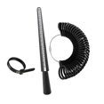 thumbnail image 3 of Juego de varillas de medición de anillo, escala transparente, tamaño de EE. UU., calibre ajustable reutilizable, herramienta de tamaño de dedo, color negro, 3 of 10