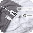 thumbnail image 4 of Electric Blanket Heated Throw 50"x60" Size, Super Soft Polar Fleece & Sherpa Fabric with 4 Heating Levels & 3 Hours Auto Off, Machine Washable for Couch Sofa Home Office Usage-Grey, 4 of 14
