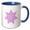 Blue/White, variant on 3drose, Isolated Abstract Colorful Floral Mosaic Star Polygon, 11oz Two-tone Yellow Mug