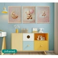 thumbnail image 3 of Hieng Bear Canvas Wall Art Teddy Bear Prints Painting Cloud Balloon Moon Nursery Wall Decor Posters Pink Nursery Canvas Baby Boy Girl Nursery Pictures for Playrooms（Only canvas）, 3 of 6